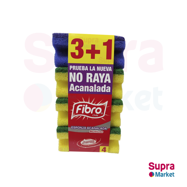 ESPONJA FIBRO 4 UNIDADES
