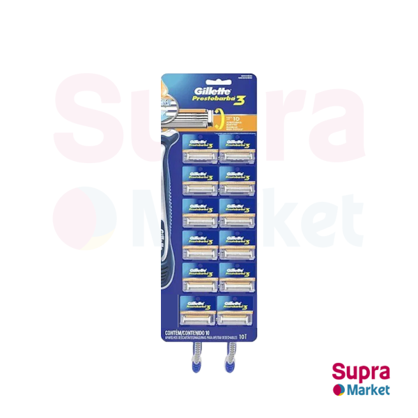 GILLETTE PRESTOBARBA 3 HOJAS 12 Und