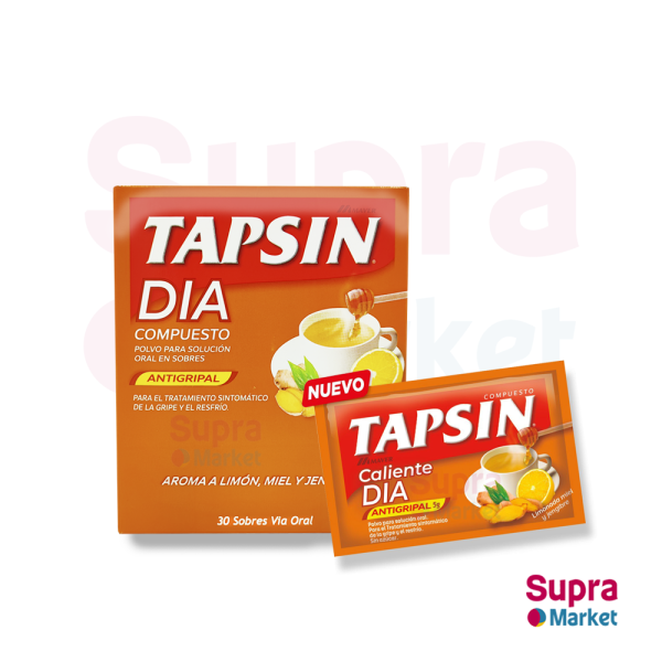 TAPSIN DÍA LIMÓN MIEL Y JENGIBRE 30 UND