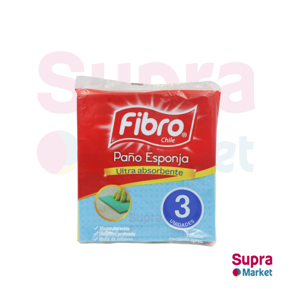 PAÑO HÚMEDO FIBRO 3 Und